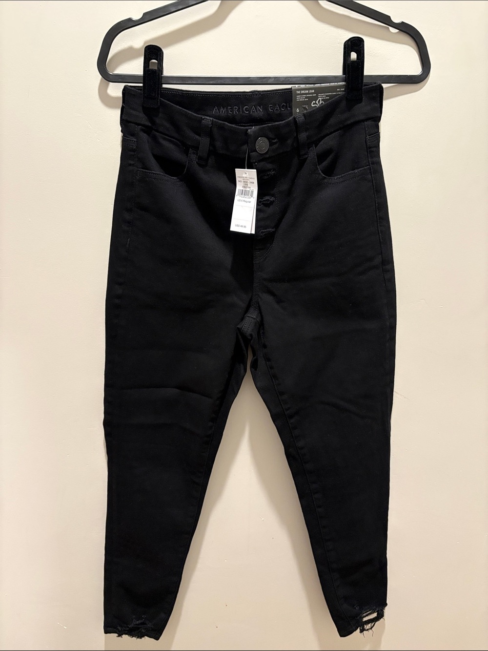 American Eagle Outfitters Women’s Black Curvy High Rise Stretch Crop  Jeggings